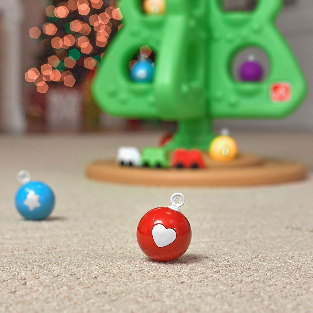 Step2 Baby Child Pretend First Christmas Tree with Ornaments and Trains (2 Pack)