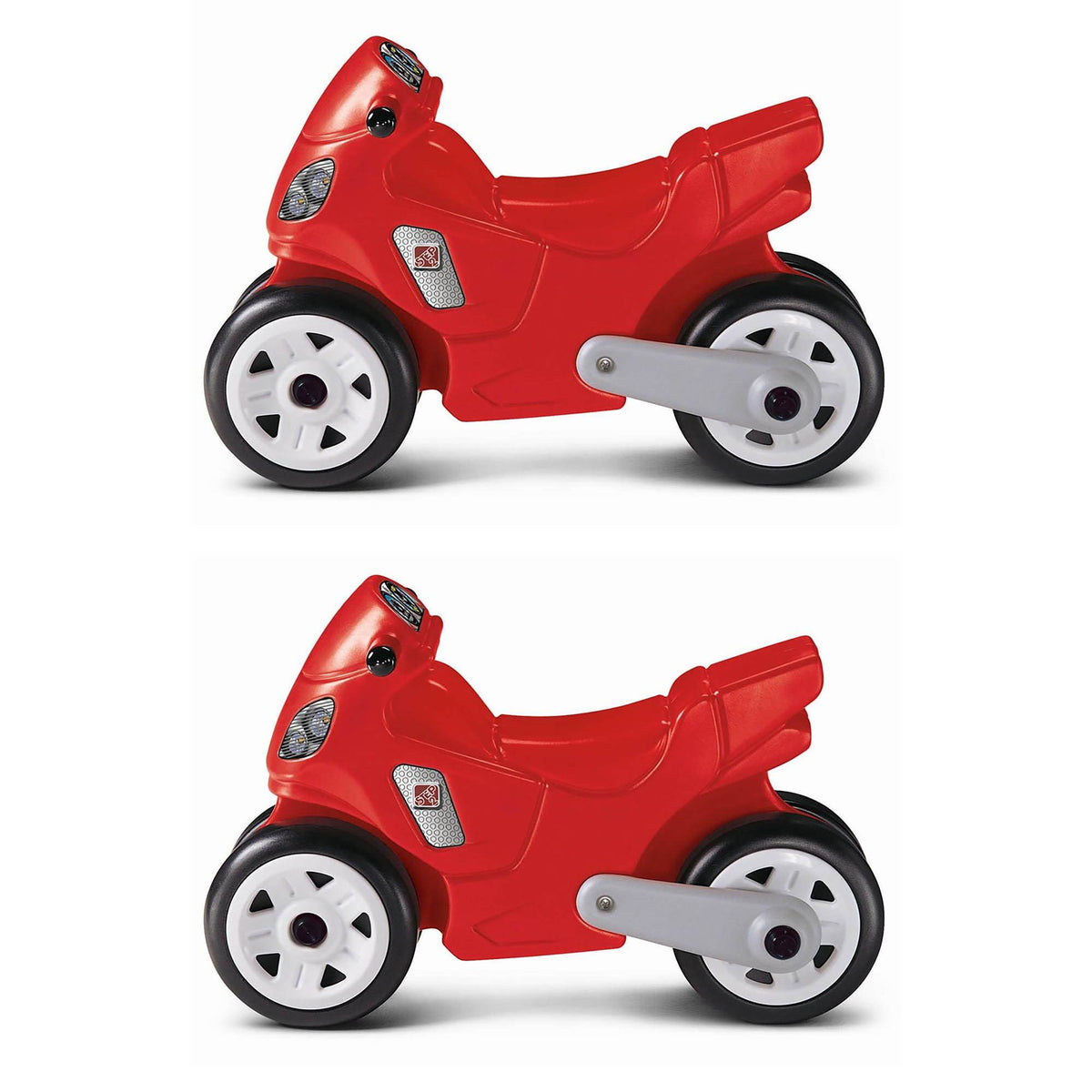 Step2 Toddler Child Manually Operated Motorcycle  Ride On Kid Toy, Red (2 Pack)