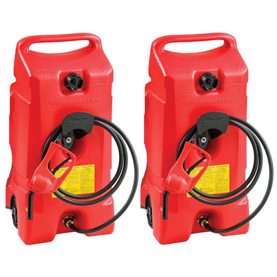 Scepter Flo N' Go Duramax 14 Gal Gas Fuel Tank Container Caddy Can & Pump, 2 Pk - VMInnovations