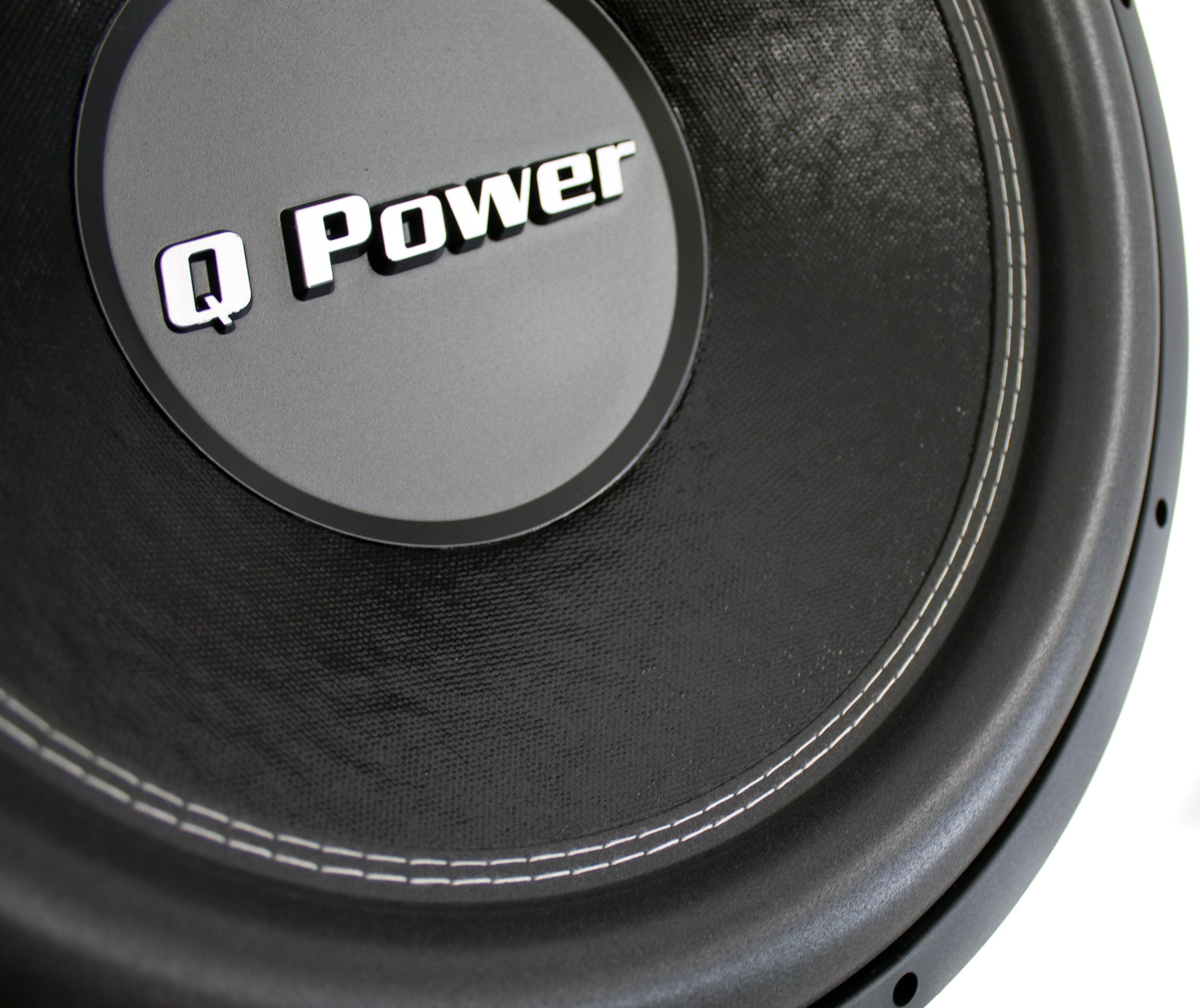 Q-Power QBomb 15" Dual Sealed Sub Box Enclosure & (2) 15" 2200W DVC Subwoofers