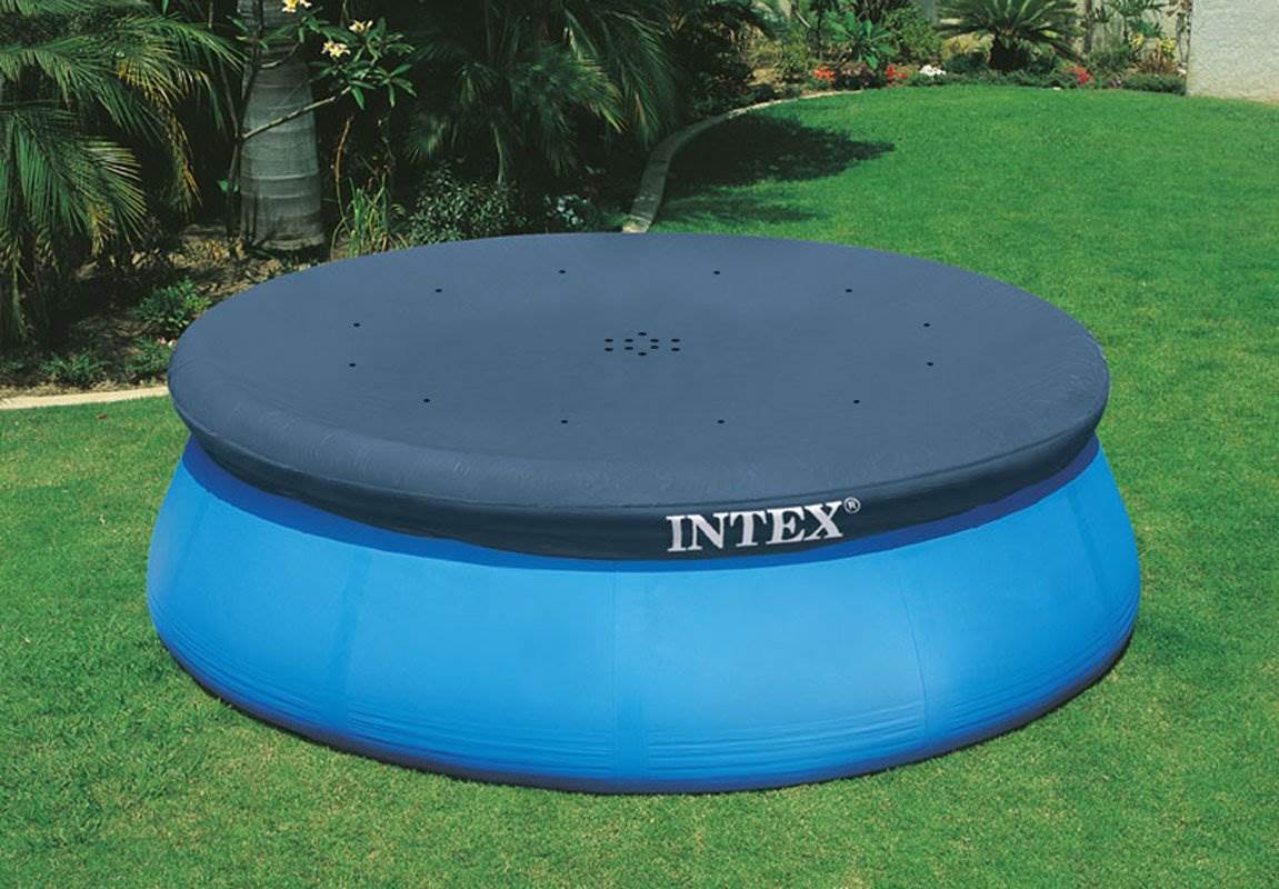 Intex 10 Foot Easy Set Pool Debris Cover & 530 GPH Pool Cartridge Filter Pump - VMInnovations
