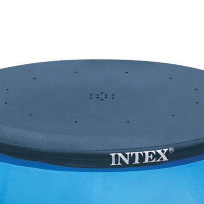 Intex 10 Foot Easy Set Pool Debris Cover & 530 GPH Pool Cartridge Filter Pump - VMInnovations