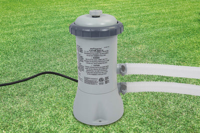 Intex 10 Foot Easy Set Pool Debris Cover & 530 GPH Pool Cartridge Filter Pump - VMInnovations