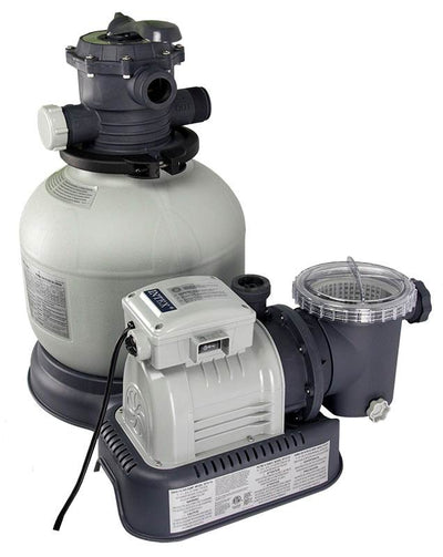 Intex 2800 GPH Sand Filter Pump & Hydro Tools ABS Through Wall Skimmer Kit - VMInnovations