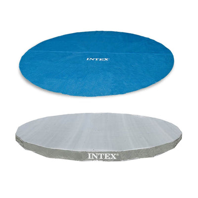 Intex 18' Round Easy Set Solar Vinyl Cover with 18' Debris Cover for Swim Pools - VMInnovations