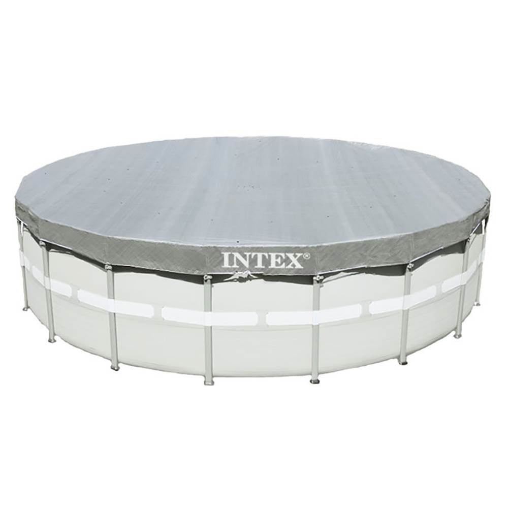 Intex 18' Round Easy Set Solar Vinyl Cover with 18' Debris Cover for Swim Pools - VMInnovations