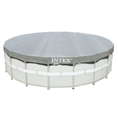 Intex 18' Round Easy Set Solar Vinyl Cover with 18' Debris Cover for Swim Pools - VMInnovations