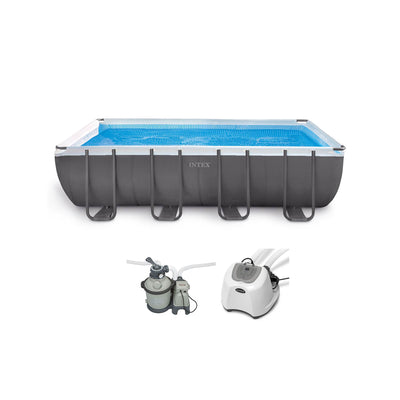 Intex Krystal Clear Saltwater System & 18' x 9' x 52" Ultra Frame Swimming Pool