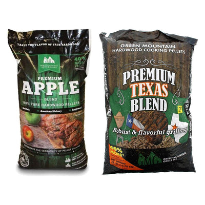 Green Mountain Grills Apple Hardwood Grilling Cooking Pellets & Texas Pellets
