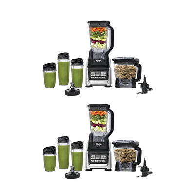 Nutri Ninja BL682Z 1500W Pro Food Processor Blender System w/ Auto-iQ (2 Pack)