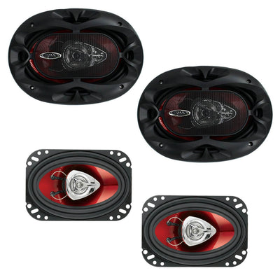 Boss 6x9" 3 Way 400W Speakers (Pair) & 4x6" 200W 2 Way Car Audio Speakers (Pair)