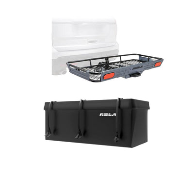 ROLA 450 lb Cargo Carrier & Tuffbak Waterproof Trailer Hitch Carrier Cargo Bag