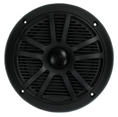 BOSS Audio MR6B 6.5 Inch 180W Dual Cone Black Marine Audio Speakers (6 Pack) - VMInnovations