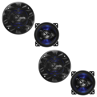 Boss BE423 Rage 4" 3 Way 225W Full Range Mobile Audio/Video Speakers (4 Pack)