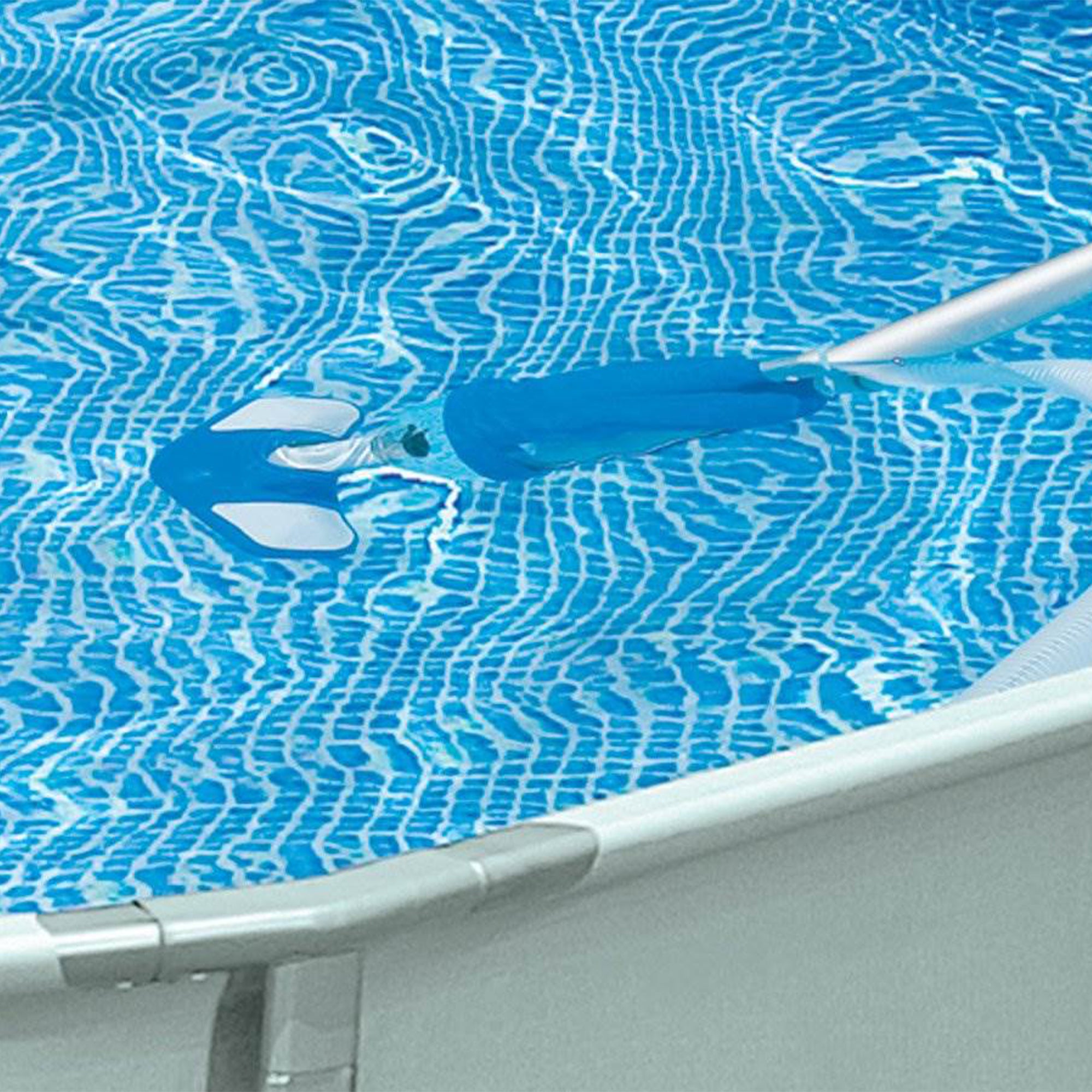 Intex Deluxe Maintenance Cleaning Kit & 12-Foot Round Frame Easy Set Pool Cover - VMInnovations
