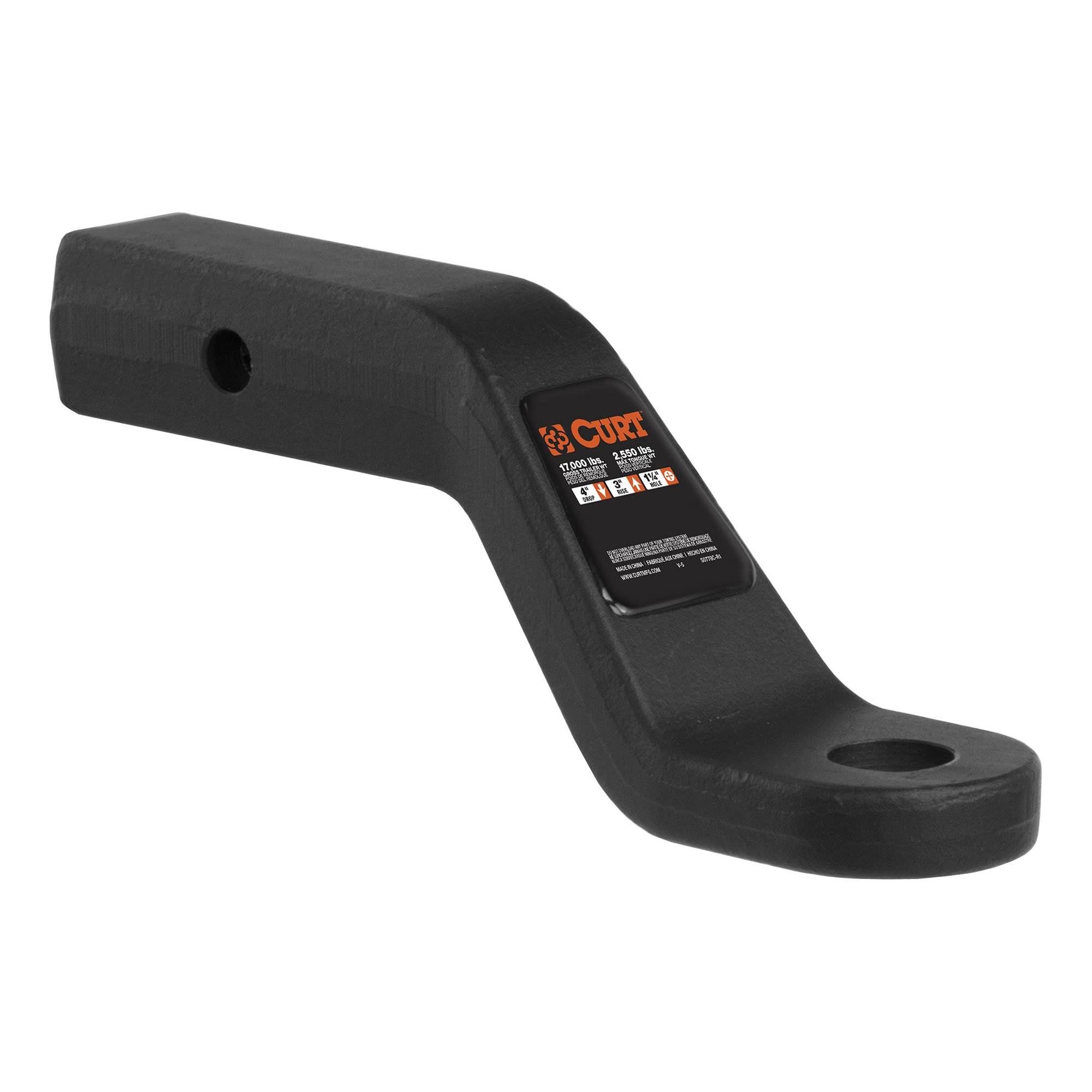 Curt 45341 Heavy Duty 3 In Rise Steel Ball Mount w/ Protective Finish (Open Box)