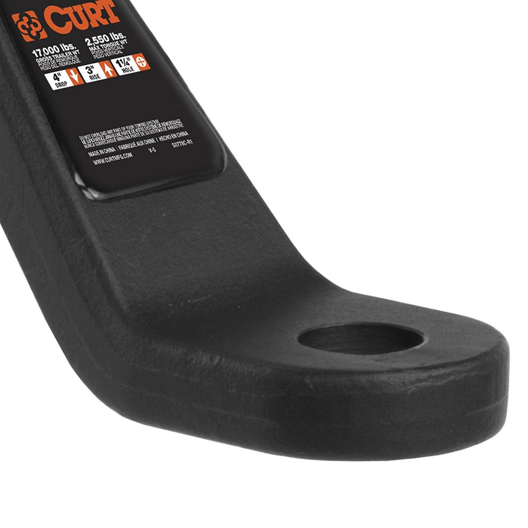 Curt 45341 Heavy Duty 3 In Rise Steel Ball Mount w/ Protective Finish (Open Box)