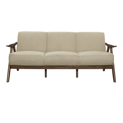 Lexicon 1138BR-3 Damala Collection Retro Inspired 3 Seat Sofa Couch, Brown(Used)