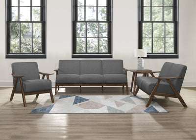 Lexicon Damala Collection Retro Inspired 3 Seat Sofa Couch, Gray (Open Box)