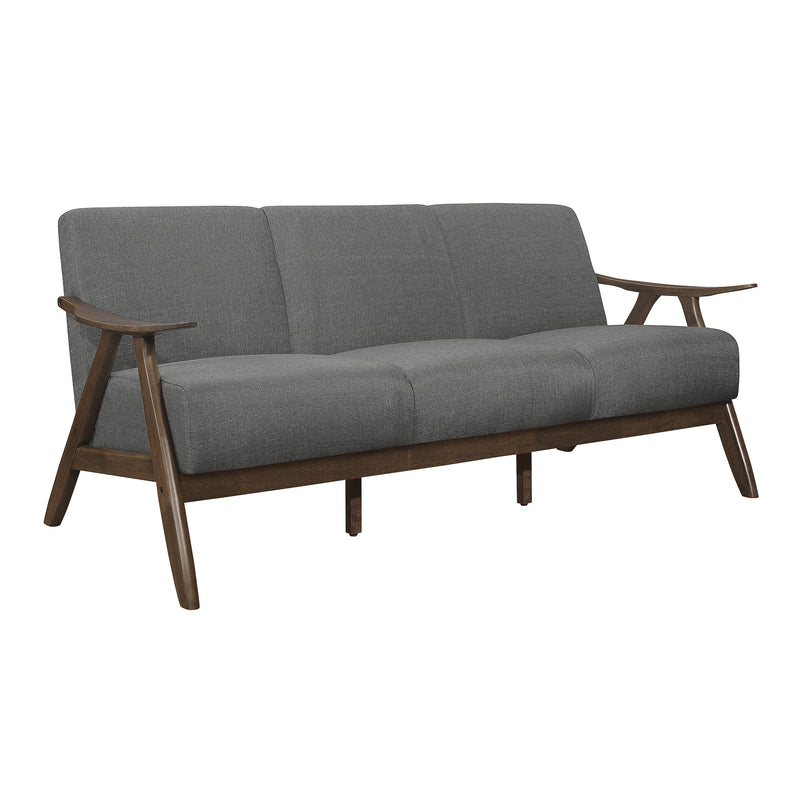Lexicon Damala Collection Retro Inspired 3 Seat Sofa Couch, Gray (For Parts)