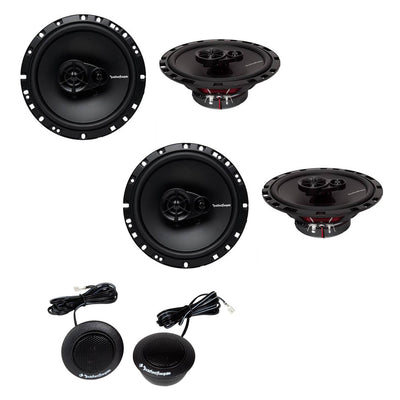 Rockford Fosgate 1" 80W Tweeter System (Pair) & 6.5" 90W 3 Way Speakers (2 Pair)