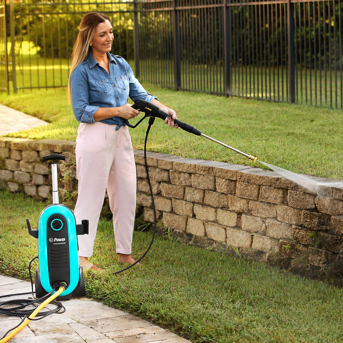 Bloom USA 2200 PSI 1.76 GPM Electric Pressure Power Washer, Blue (For Parts)