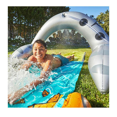 Wham O 16 Foot Backyard and Lawn Mega Shark Slip N Slide Water Slide Toy (Used)