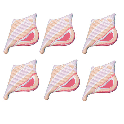 Swimline Inflatable Conch Floating Lounger Raft Mat for Swimming Pool (6 Pack)
