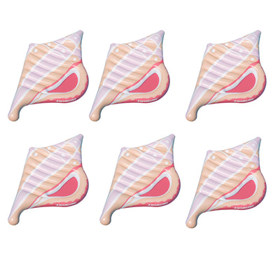 Swimline Inflatable Conch Floating Lounger Raft Mat for Swimming Pool (6 Pack)