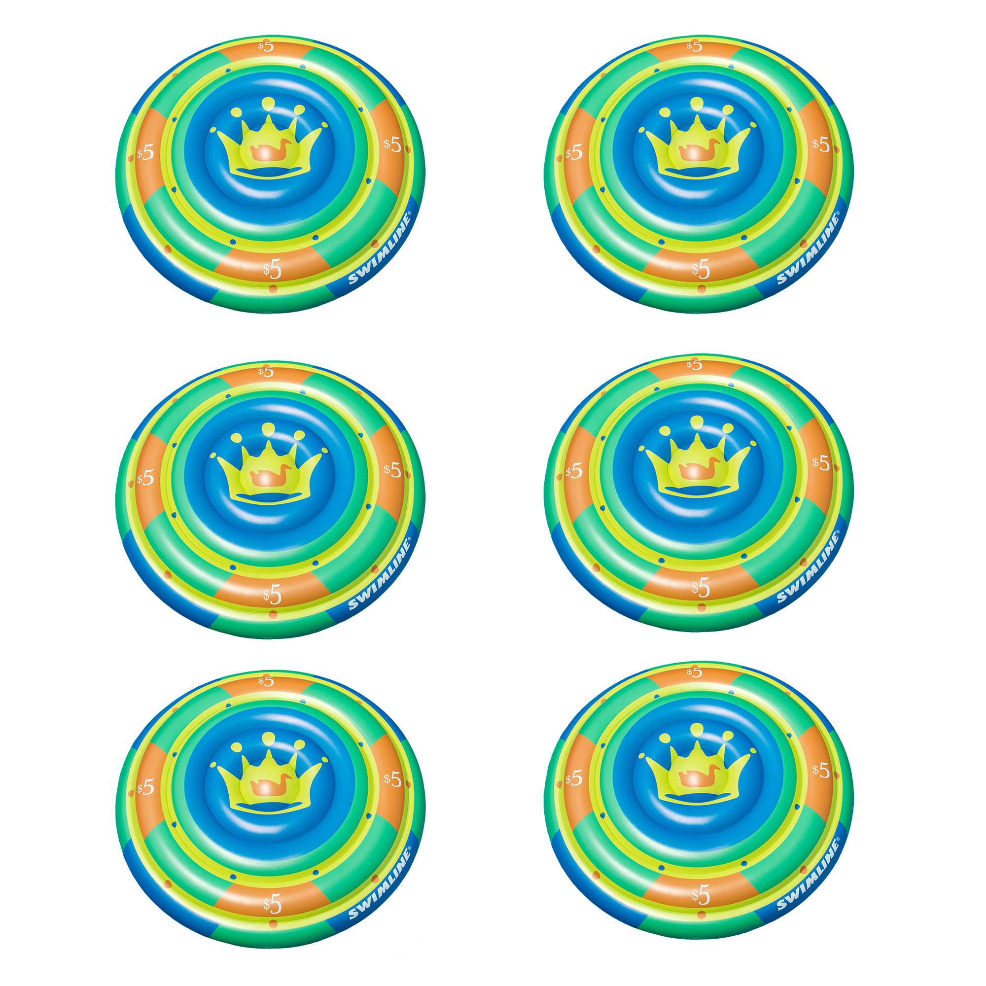 Swimline 60" Highroller Island Inflatable 2 Rider Swimming Pool Float (6 Pack)