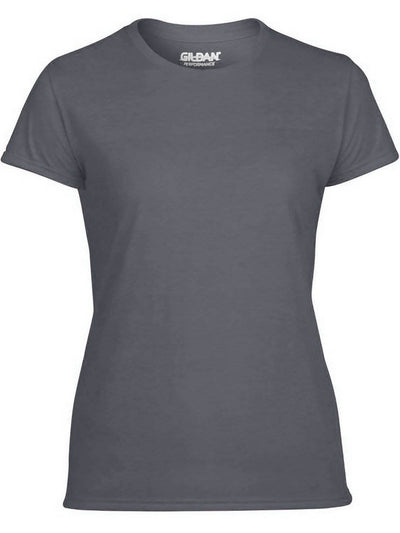 Gildan Missy Fit Womens Large Adult Performance T-Shirt, Charcoal (2 Pack)
