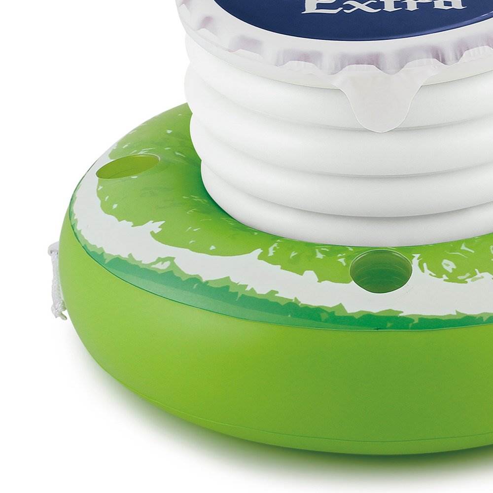 Corona 30" Inflatable Bottle Cap and Lime Floating Cooler w/Cup Holders (2 Pack)