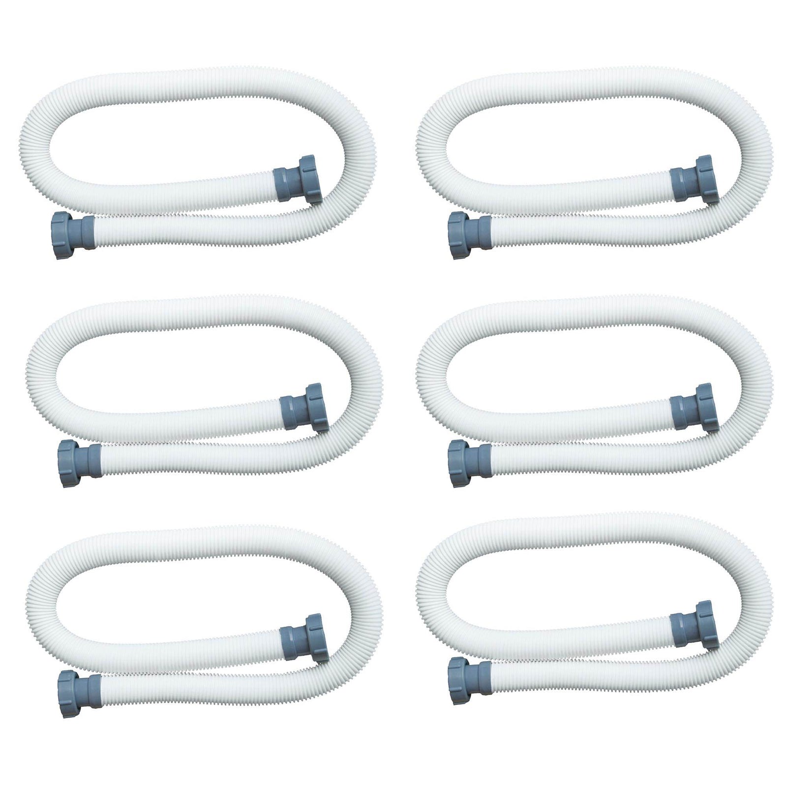Intex 1.5 Inch Diameter Water Accessory Pool Pump Replacement Hose (6 Pack) - VMInnovations