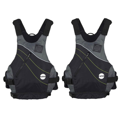 NRS Black Vapor Adult PFD Type III Life Jacket, Small/Medium & Large/X Large