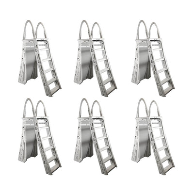 Confer Guard A-Frame Above Ground Swimming Pool Ladder for 48-56" Pools (6 Pack)
