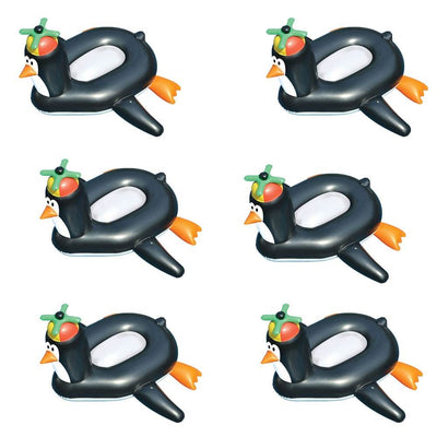 Swimline Swimming Pool Giant Rideable Happy Penguin Inflatable Float (6 Pack)