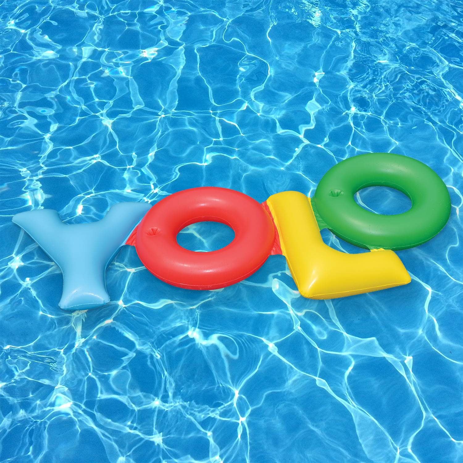 Swimline Inflatable YOLO! Swimming Pool Backyard Fun Raft Float Tube (6 Pack)