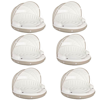 Intex 78 x 59 Inflatable Pool Canopy Island  Water Lounger w/ Sun Shade (6 Pack)