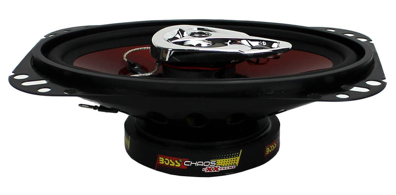 BOSS 4"x 6" 250W 3-Way Car Audio Coaxial Speakers Red 4 Ohm (16 pack)