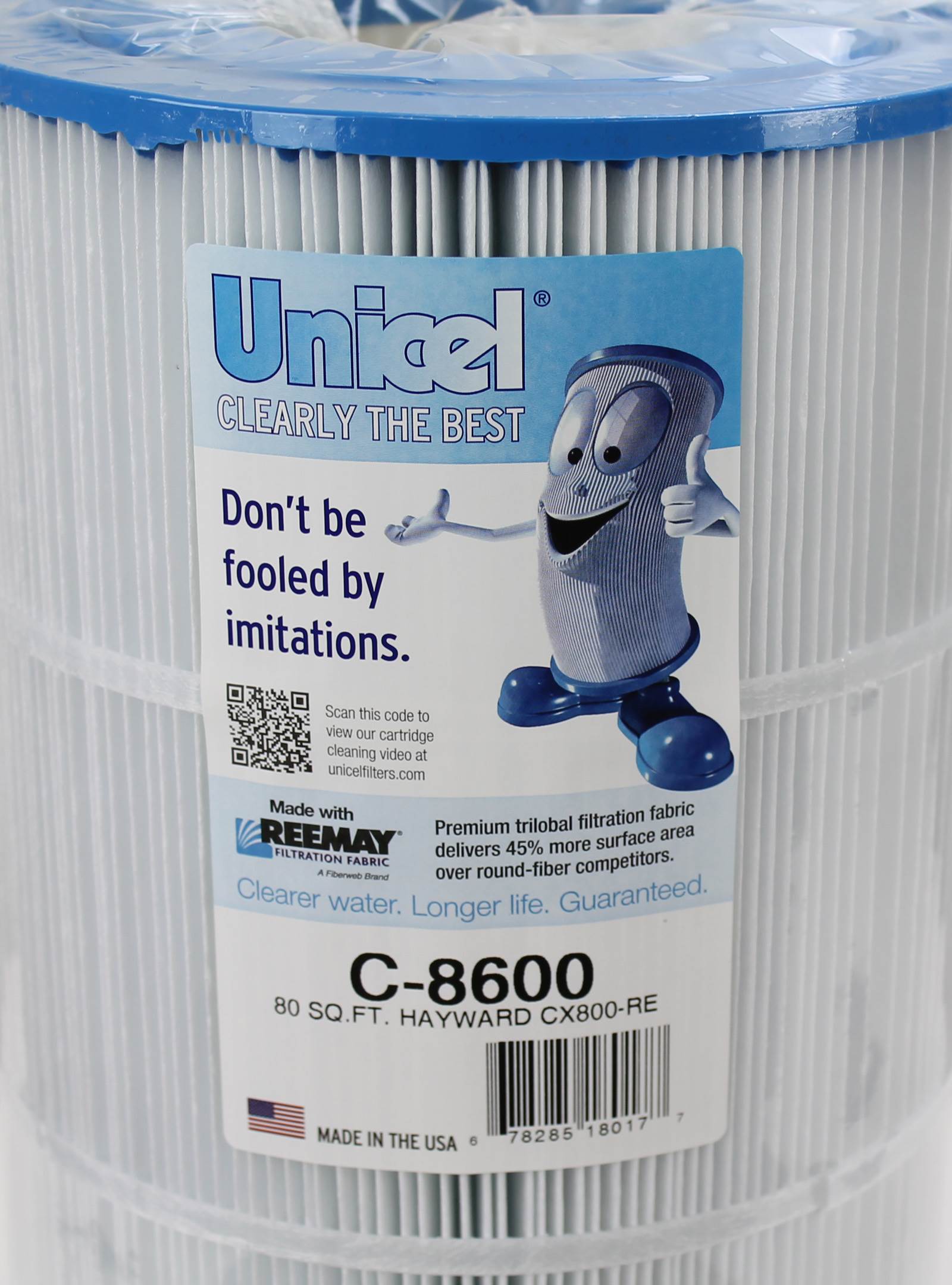 Unicel C-8600 Replacement 75 Sq Ft Pool Spa Filter Cartridge, 153 Pleats, 6 Pack