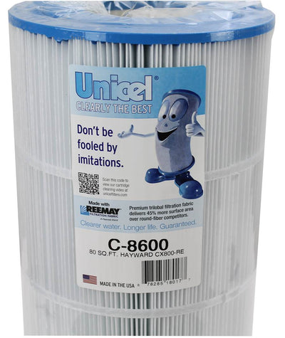 Unicel C-8600 Replacement 75 Sq Ft Pool Spa Filter Cartridge, 153 Pleats, 6 Pack