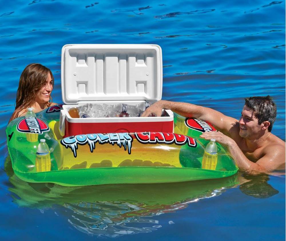 Airhead SPORTSSTUFF  Inflatable Pool Lake Float Beverage Cooler Caddy (6 Pack)