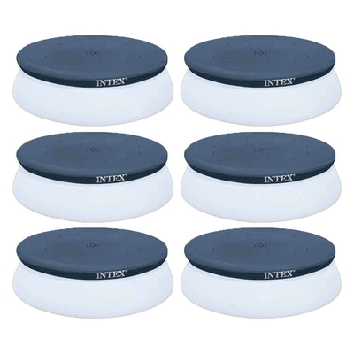 Intex 10 Foot Above Ground Swimming Pool Debris Vinyl Round Cover Tarp  (6 Pack)
