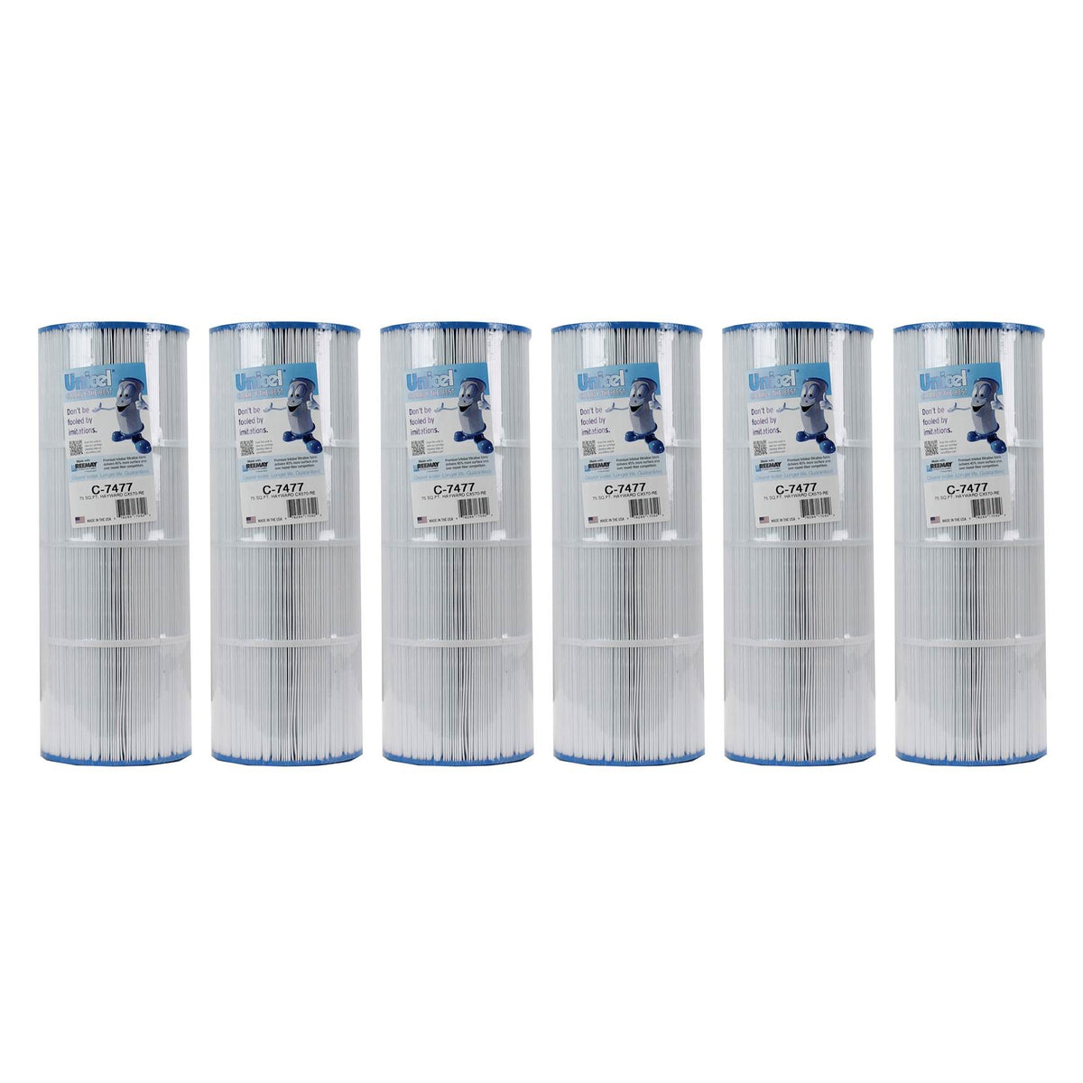Unicel Hayward Replacement Swimming Pool Filter Cartridge 75 SqFt (6 Pack)