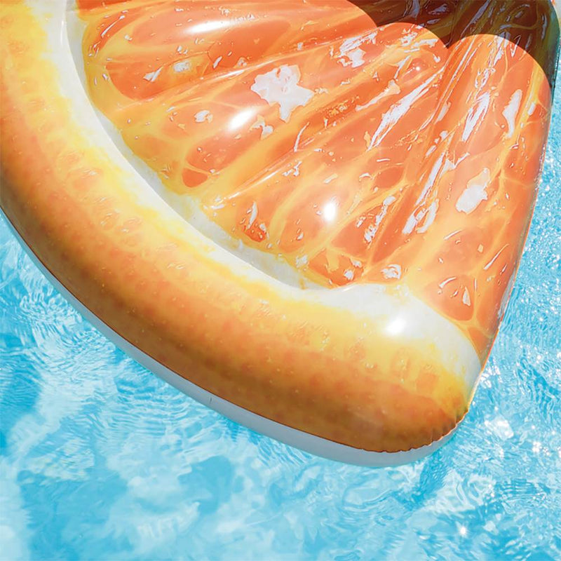Intex Giant Inflatable 70 Inch Orange Slice Swimming Pool Float Raft (2 Pack)