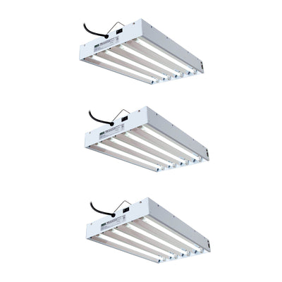 Hydrofarm FLT24 Agrobrite 4-Tube Hydroponic 2 Ft Grow Light Fixture 96W (3 Pack) - VMInnovations