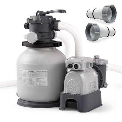 Intex Replacement Hose Adapter A (Pair) & Sand Filter Above Ground Pool Pump
