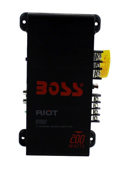 BOSS R1002 200W 2-Channel Car Audio High Power Amplifier Amp 200 Watts (10 Pack)