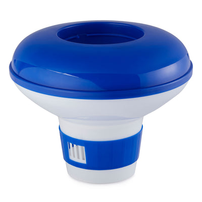 Intex 8' Round Cover for Above Ground Pools with 7" Floating Chlorine Dispenser - VMInnovations