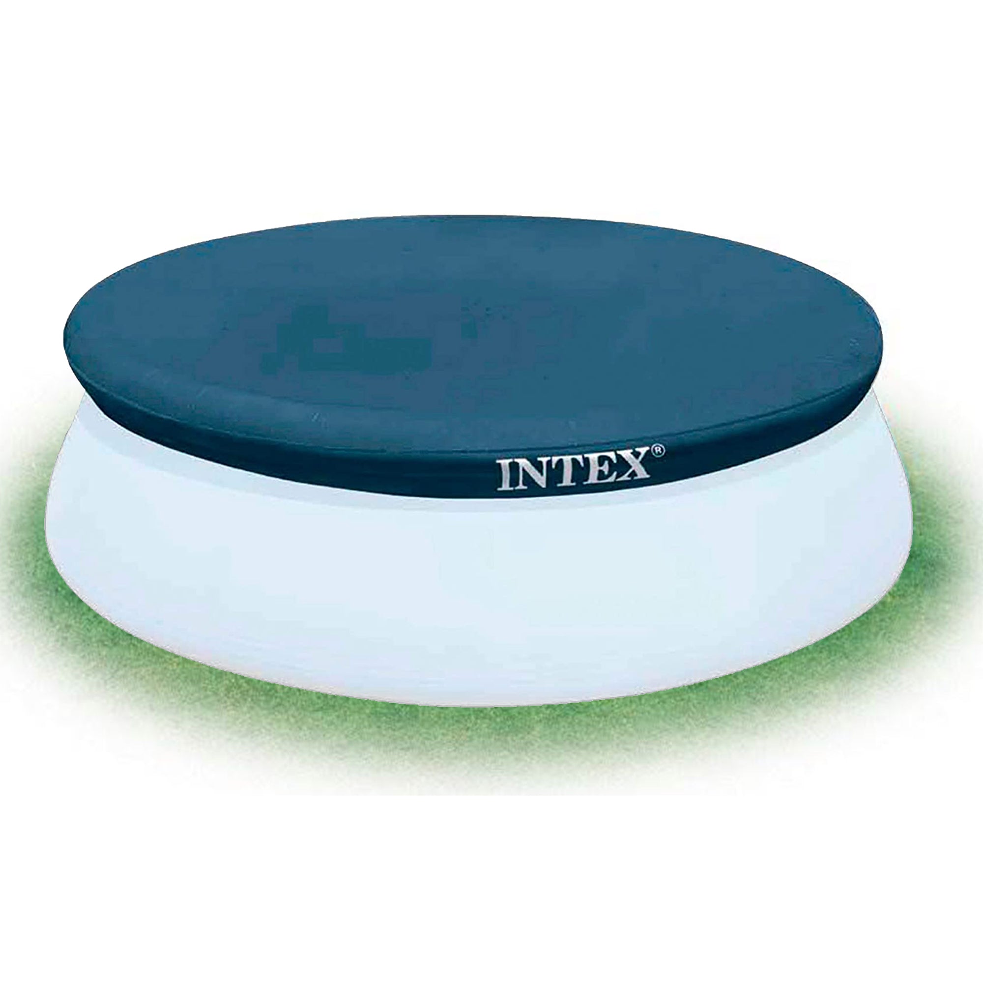 Intex 8' Round Cover for Above Ground Pools with 7" Floating Chlorine Dispenser - VMInnovations
